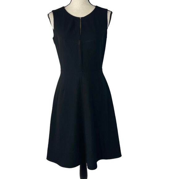 Calvin Klein Dresses & Skirts - Calvin Klein SZ 6 A-Line Midi Dress Sleeveless Keyhole Scoop Neck Lined Black